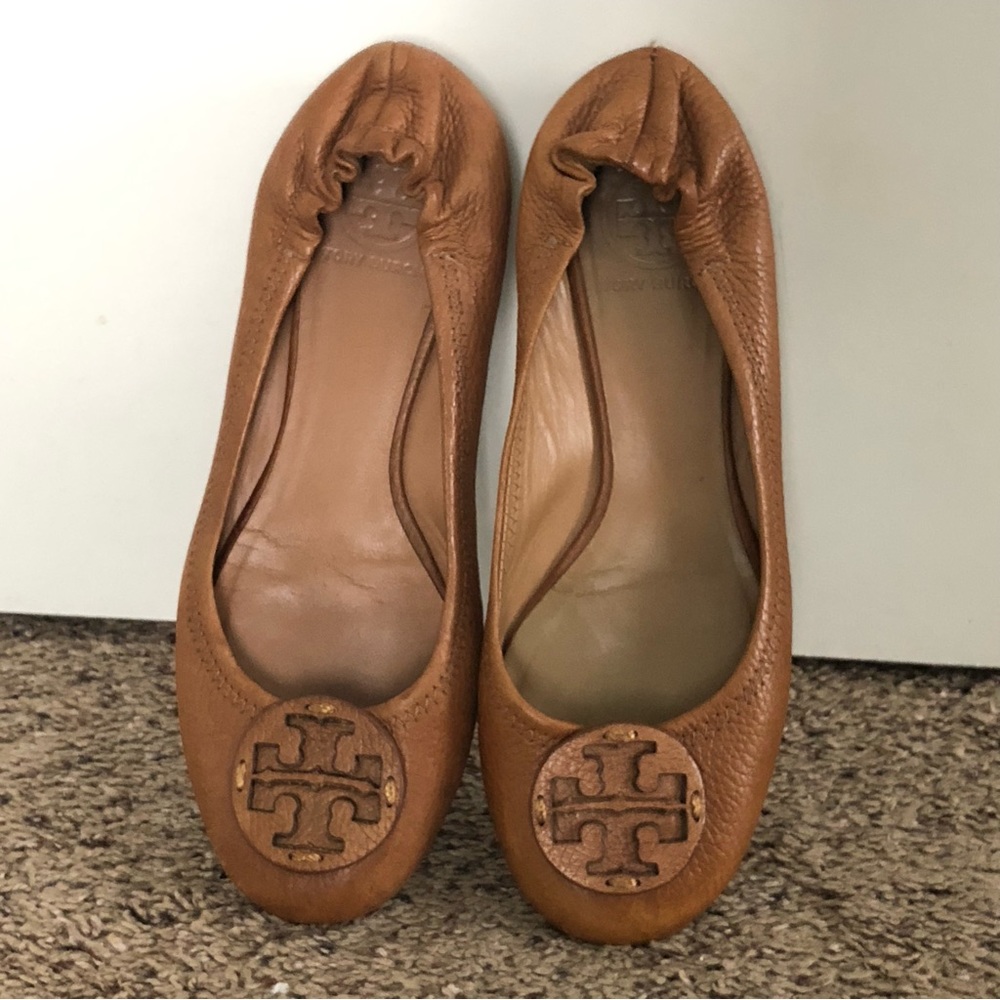 Tory Burch leather reva flats Sz 8